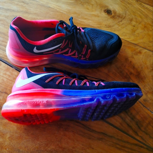 Nike Air Max 2015 size 7 black/ orange / grape